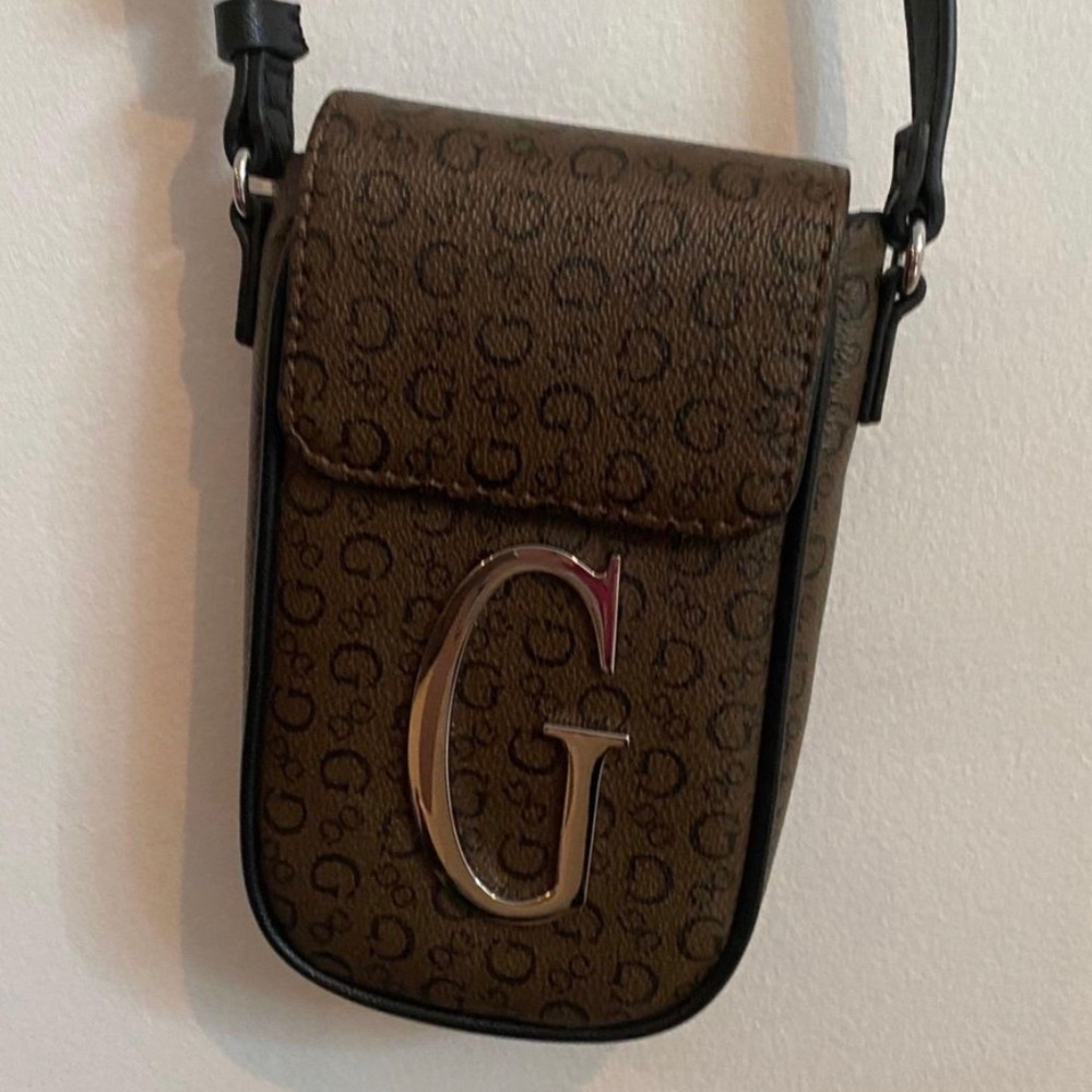 guess cross body phone and card holder